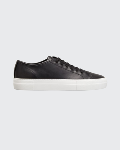 Shop Common Projects Tournament Leather Low-top Sneakers In Black/white