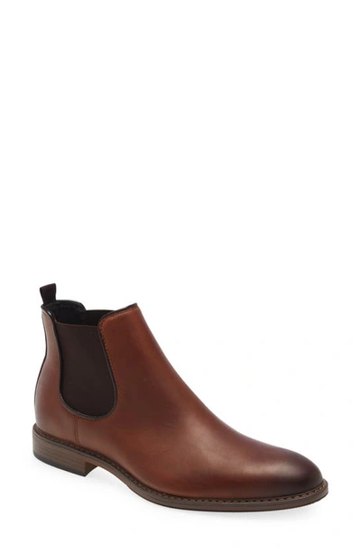 Shop Nordstrom Mason Water Resistant Chelsea Boot In Brown Leather