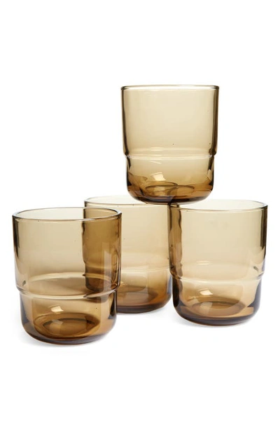 Shop Our Place Night & Day Set Of 4 Short Glasses In Dusk