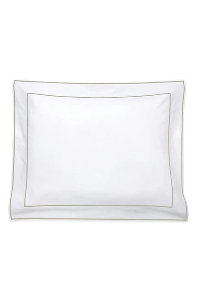 Shop Matouk Ansonia Pillow Sham In White/ Almond