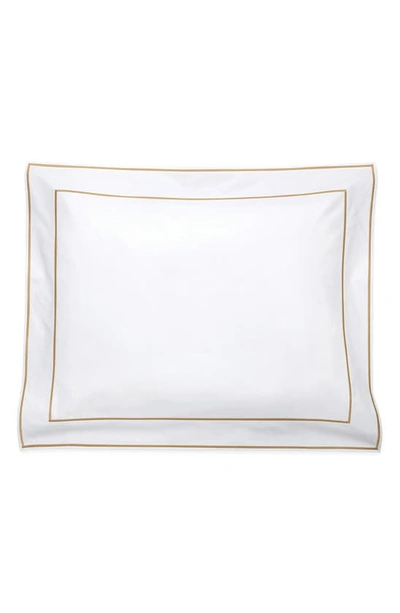 Shop Matouk Ansonia Pillow Sham In White/ Bronze