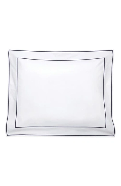 Shop Matouk Ansonia Pillow Sham In White/ Navy