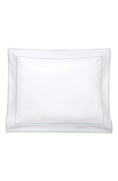 Shop Matouk Ansonia Pillow Sham In White/ Jade