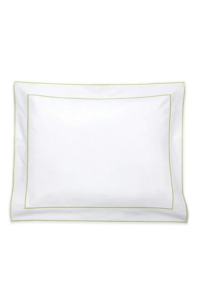 Shop Matouk Ansonia Pillow Sham In White/ Leaf