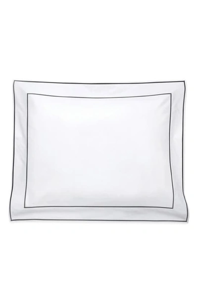Shop Matouk Ansonia Pillow Sham In White/ Charcoal