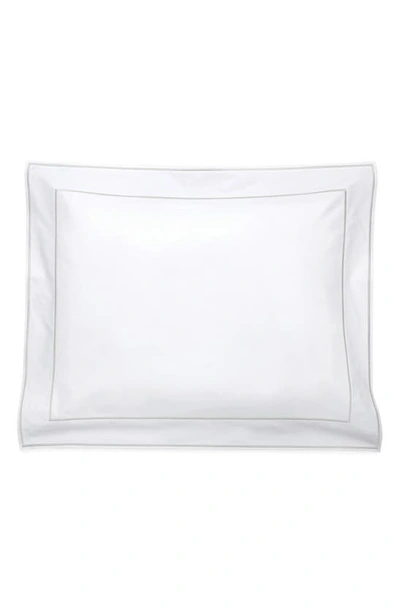 Shop Matouk Ansonia Pillow Sham In White/ Sterling