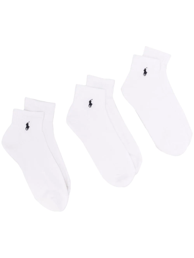 Shop Polo Ralph Lauren Pony Motif Socks In White