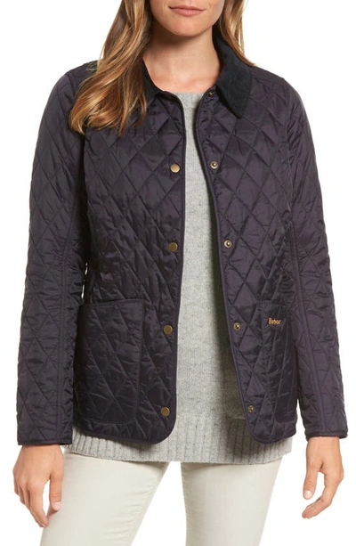 Shop Barbour Annandale Water Resistant Quilted Utility Jacket In Navy