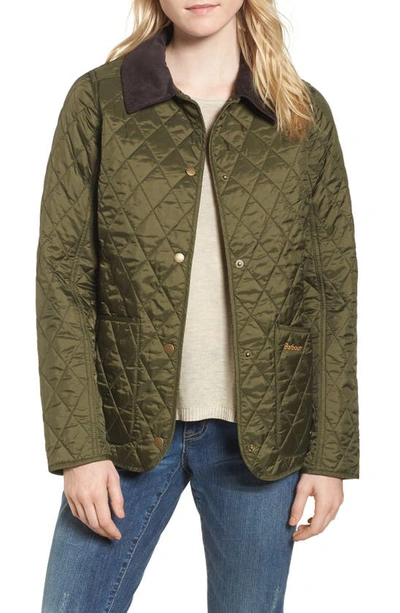 Shop Barbour Annandale Water Resistant Quilted Utility Jacket In Olive