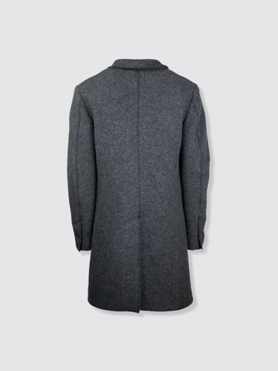 Shop Hannes Roether Boiled Wool Coat In Grey