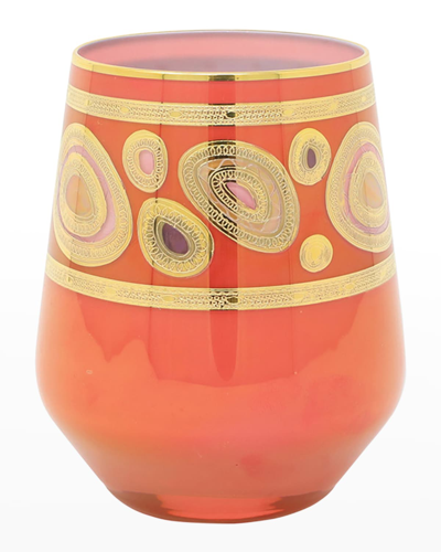 Shop Vietri Regalia Orange Stemless Wine Glass
