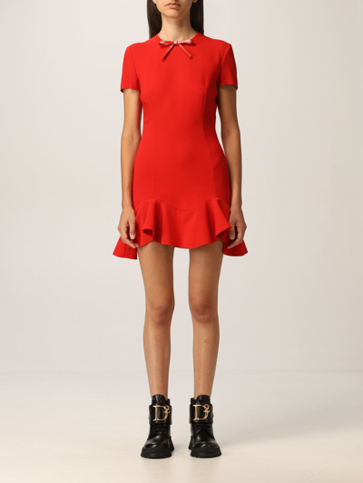 Dsquared2 Dsquared Women's Red Viscose Dress | ModeSens