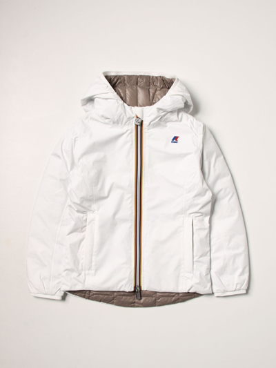K-way Logo-patch Reversible Padded Jacket In White