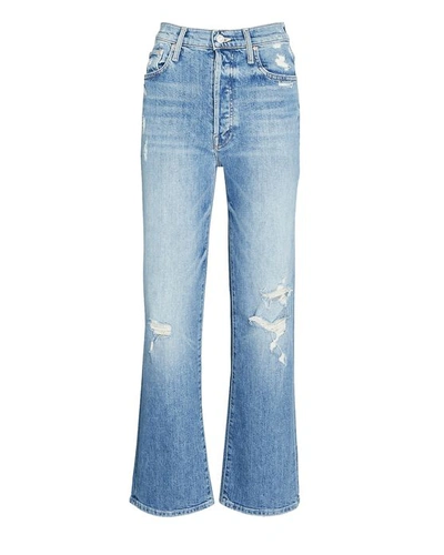 Shop Mother The Rambler Ankle Distressed Jeans In Holy Melancholy