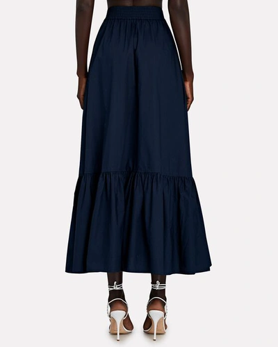 Shop A.l.c Jade Button-front Maxi Skirt In Navy