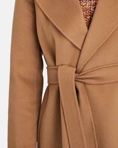 Shop 's Max Mara Poldo Virgin Wool Wrap Coat In Brown