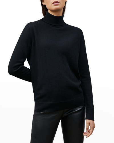 Shop Lafayette 148 Cashmere Turtleneck Sweater In Black