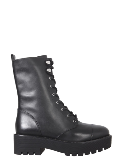 Shop Michael Michael Kors Bryce Combat Boots In Nero