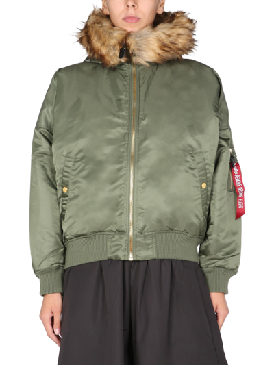 Alpha Industries Ma-1 Reversible Bomber Jacket In Green | ModeSens