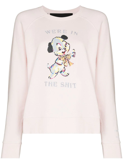 Shop Marc Jacobs Tmj X Magda We're In The Shit Sweatshirt In Rosa
