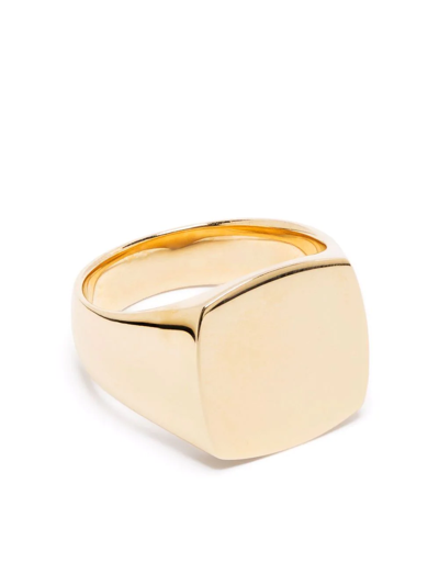 Shop Tom Wood 9kt Yellow Gold Cushion Ring