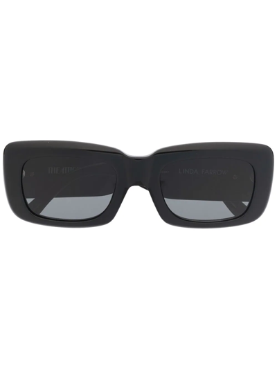 Shop Attico X The  Marfa Square-frame Sunglasses In Black