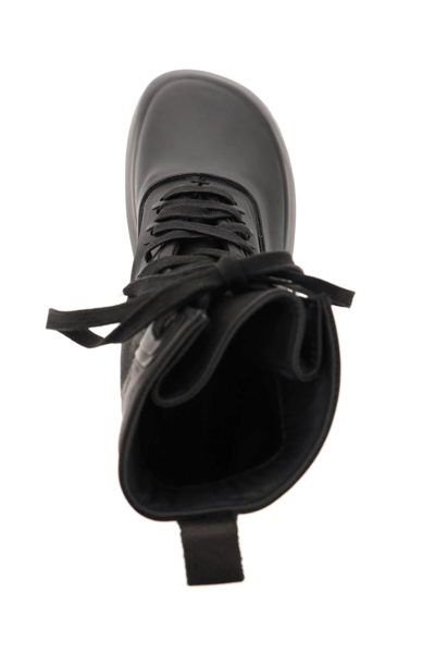 Shop Ambush Rubber And Leather Hi-top Sneakers In Black