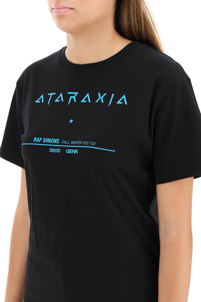 Raf Simons Ataraxia Cotton T-shirt In Black,blue
