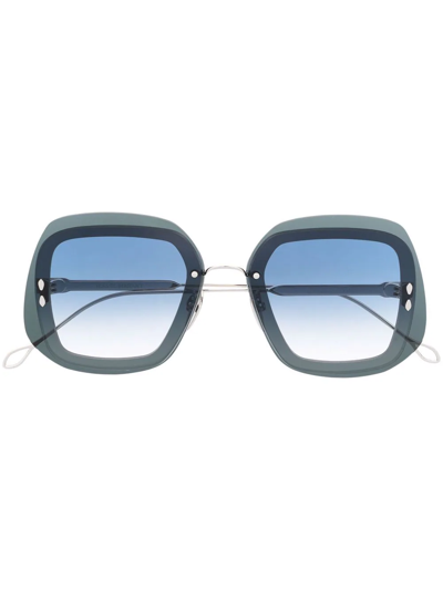 Shop Isabel Marant Eyewear Oversized-frame Sunglasses In Silber