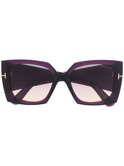 Tom Ford Tinted Oversize-frame Sunglasses In Violett