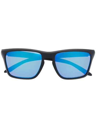 Oakley Mirrored Rectangle-frame Sunglasses In Schwarz