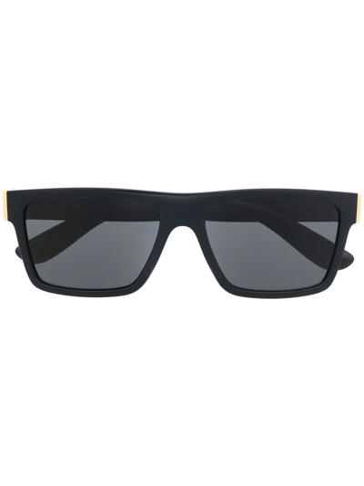 Shop Dolce & Gabbana All-over Logo Print Sunglasses In Schwarz
