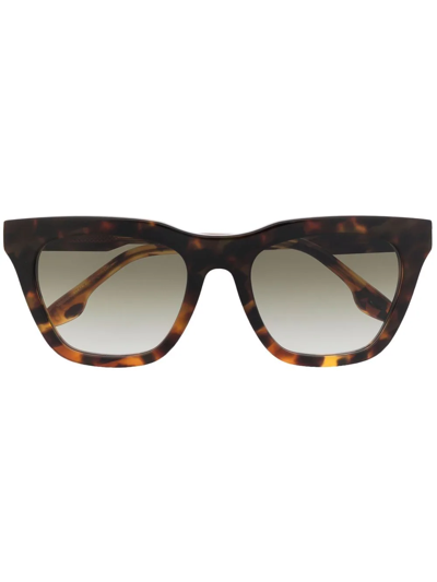 Shop Victoria Beckham Cat-eye Frame Sunglasses In Braun