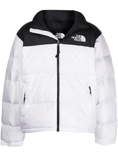The North Face 1996 Retro Nuptse Quilted Two-tone Ripstop And Shell Down Jacket In White