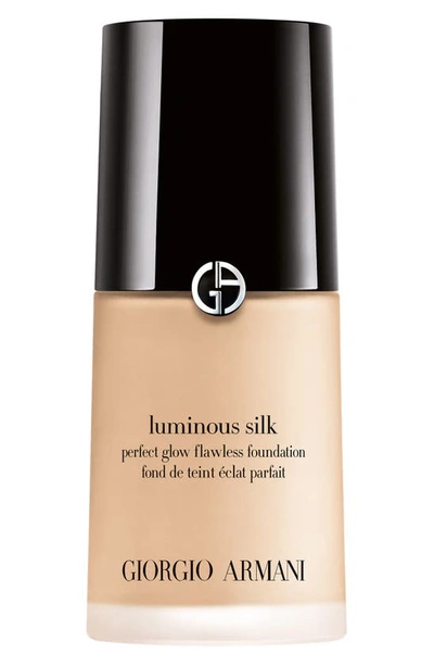 Shop Giorgio Armani Luminous Silk Perfect Glow Flawless Oil-free Foundation, 1 oz In 3 - Very Fair/golden