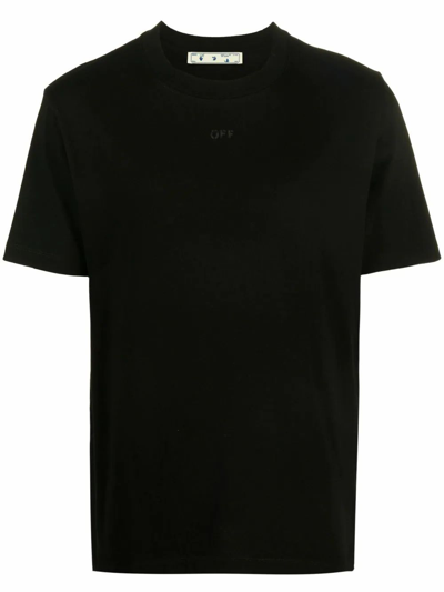 Shop Off-white Men's Black Cotton T-shirt