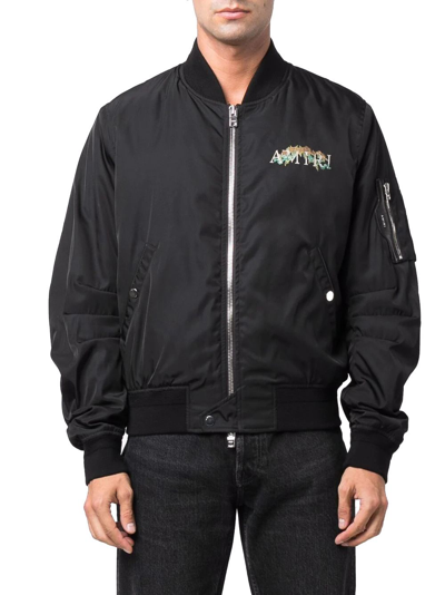 Shop Amiri Men's Black Polyester Outerwear Jacket