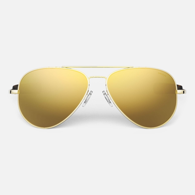 Shop Randolph Engineering Randolph Concorde Sunglasses In Skytec™ Polarized Gold Mirror