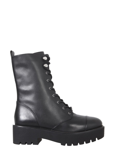 Shop Michael Michael Kors Bryce Combat Boots In Black