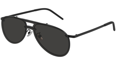 Shop Saint Laurent Black Aviator Unisex Sunglasses Sl 416 Mask-002 99