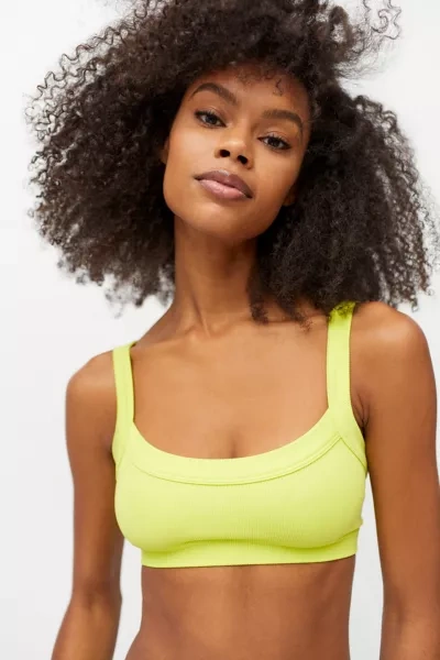 Out From Under Riptide Seamless Bralette In Lime Green