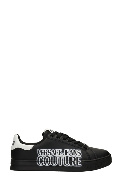 Shop Versace Jeans Couture Sneakers In Black Leather