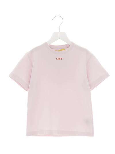 Shop Off-white Off Stamp T-shirt In Pink