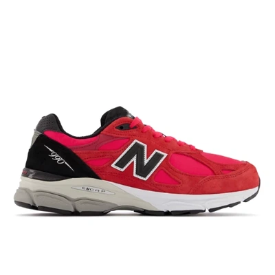 Shop New Balance Men's Made In Usa 990v3 In Red/black