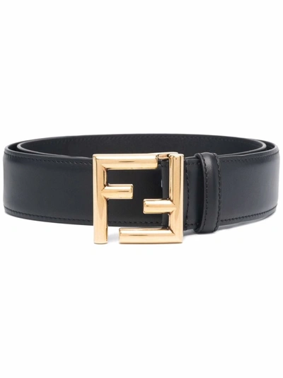Shop Fendi Black Ff-motif Belt