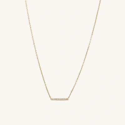 Shop Mejuri Diamonds Line Necklace In Yellow