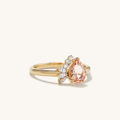 Mejuri Pear Cut Ring Peach In Yellow ModeSens