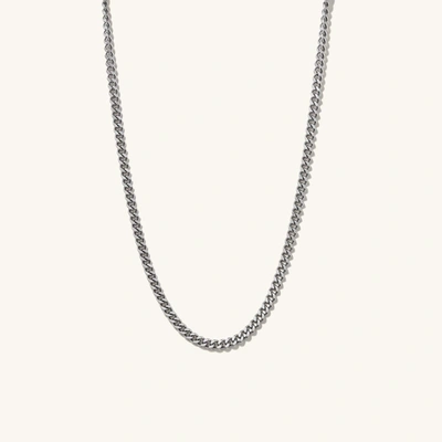 Shop Mejuri 5mm Curb Chain Necklace Titanium In Yellow