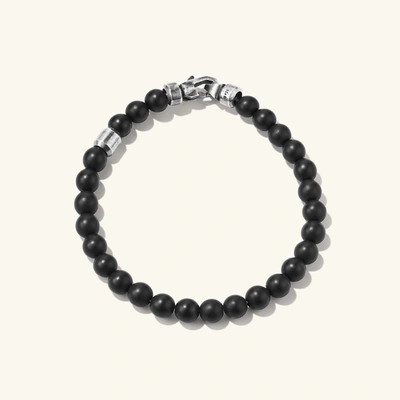 Shop Mejuri Onyx Beaded Bracelet In Black