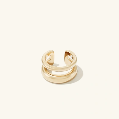 Shop Mejuri Duet Ear Cuff In Vermeil